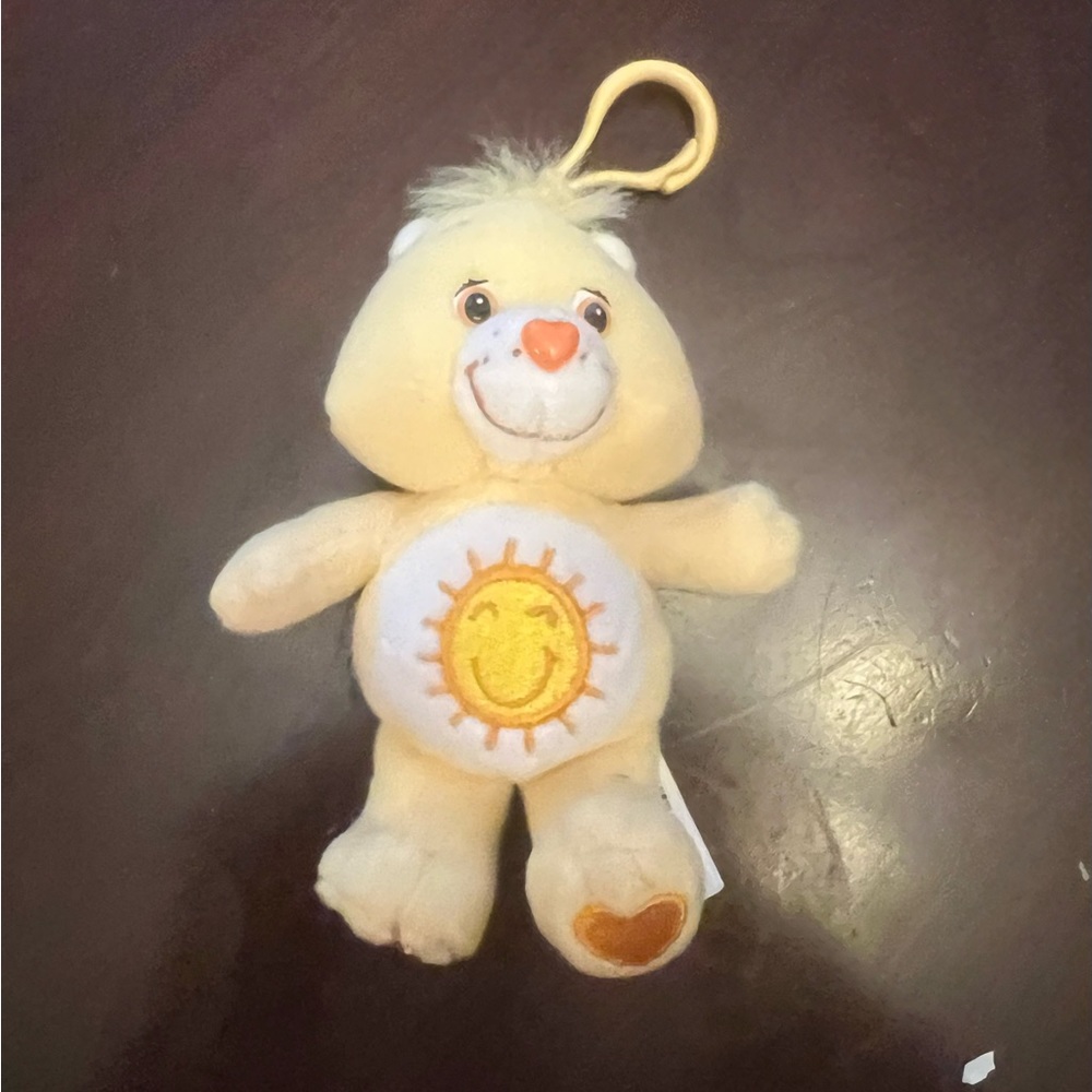 Care Bears Yellow Funshine Bear Plush with Clip